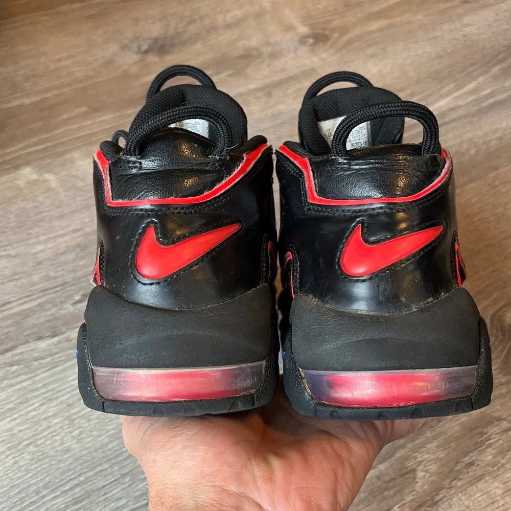 Nike Air More Uptempo GS Electric Black High Top‎ Unisex Youth 6.5 Womens 8 UK 6